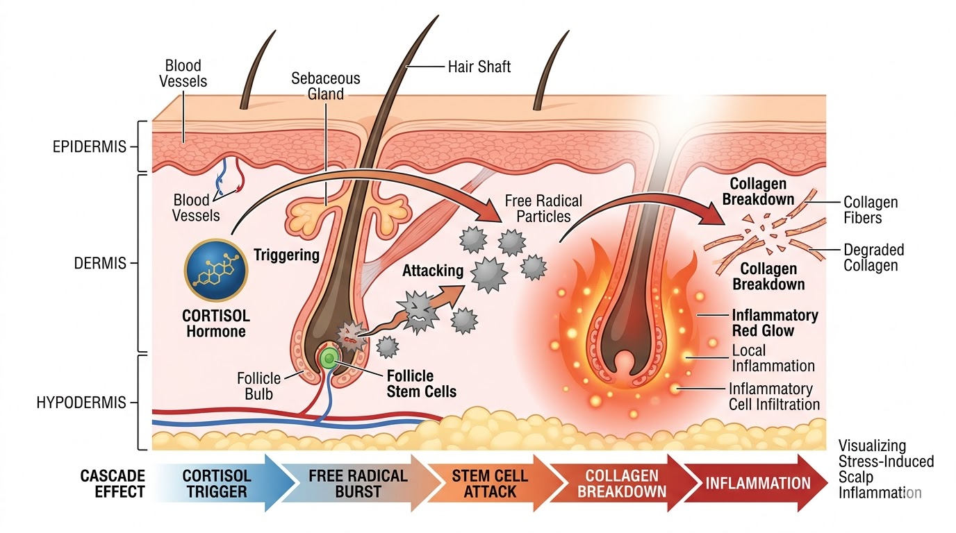 Oxidative stress cascade diagram